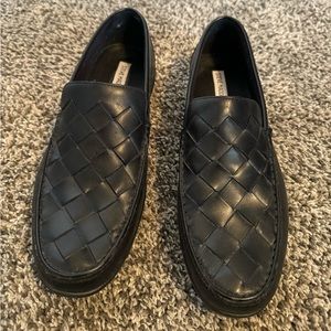 STEVE MADDEN black leather slip-on loafer size 13 - mint condition